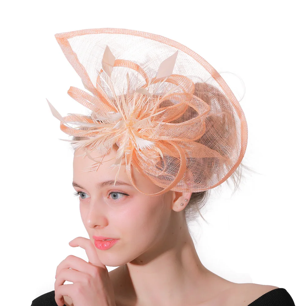 Women Mesh Net Flower Pillbox Hair Clip Fascinator Hat for Wedding Cocktail Derby 