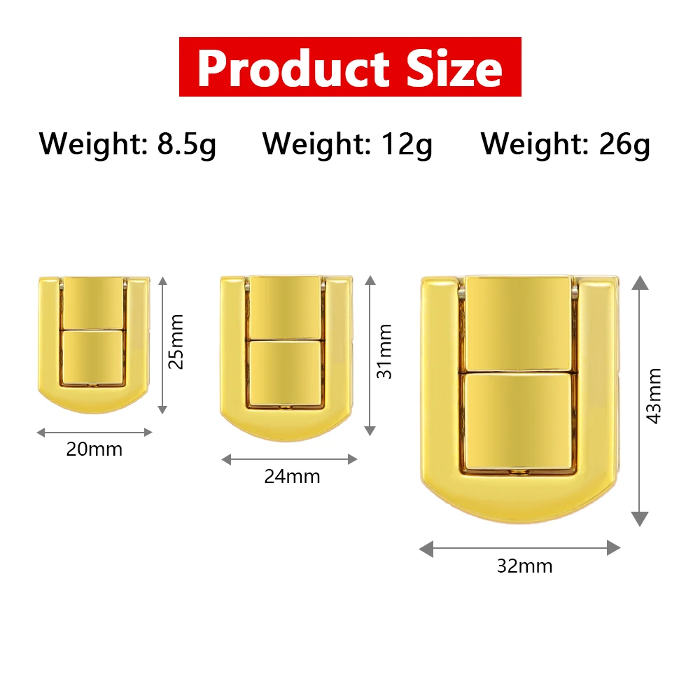 Jewelry Box Wooden Hardware Accessories with Zinc Alloy Hinge Lock Die Casting Word-Free Lock