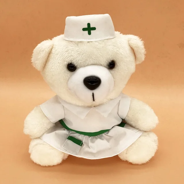 Custom Design Personalized Stuffed Animal Kawaii Doctor Bear Nurse Bear Plush Dolls Custom Logo