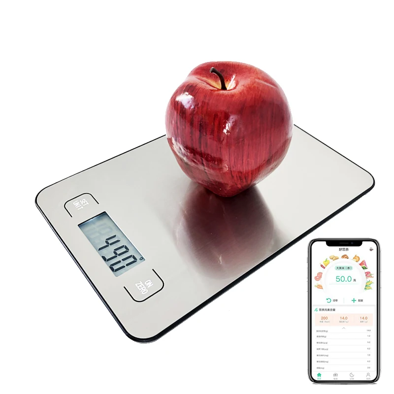 BSCI AiFresh APP IOS Android Stainless Steel Digital Kitchen Food Scale Weighing Scale Cheap Price Oem Laser logo