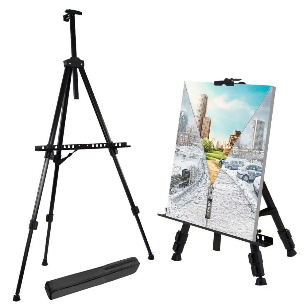 high quality black color artist metal easel stand