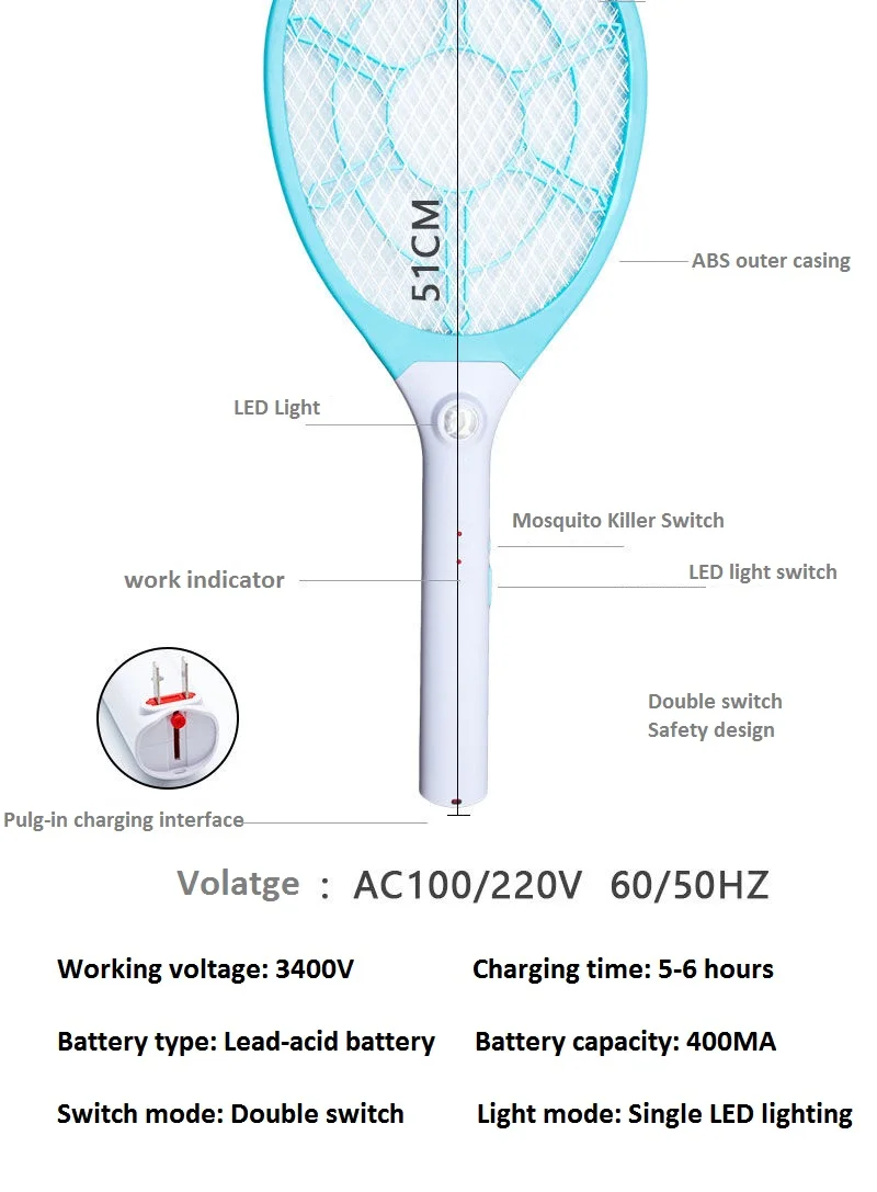 Electric Mosquito Swatter Killer