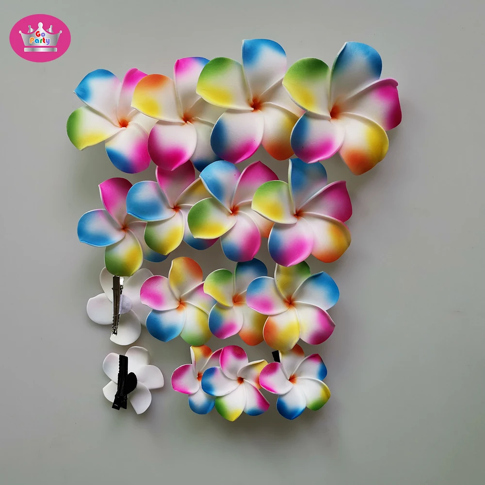 Горячая Гавайская летняя Праздничная пляжная пена Гавайская Цветочная заколка для волос