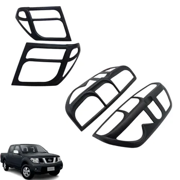 Matte Black Head Light Tail Lamp Cover For Nissan Navara D40 2005 - 2013 Pickup Accessories