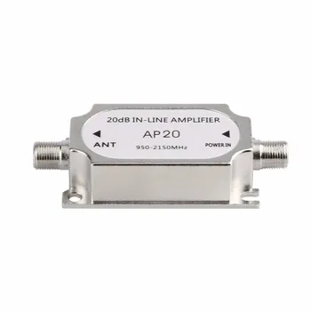 New Satellite 20dB In-line Amplifier Booster 950-2150MHZ Signal Booster For Dish Network Antenna Cable Run Channel Strength