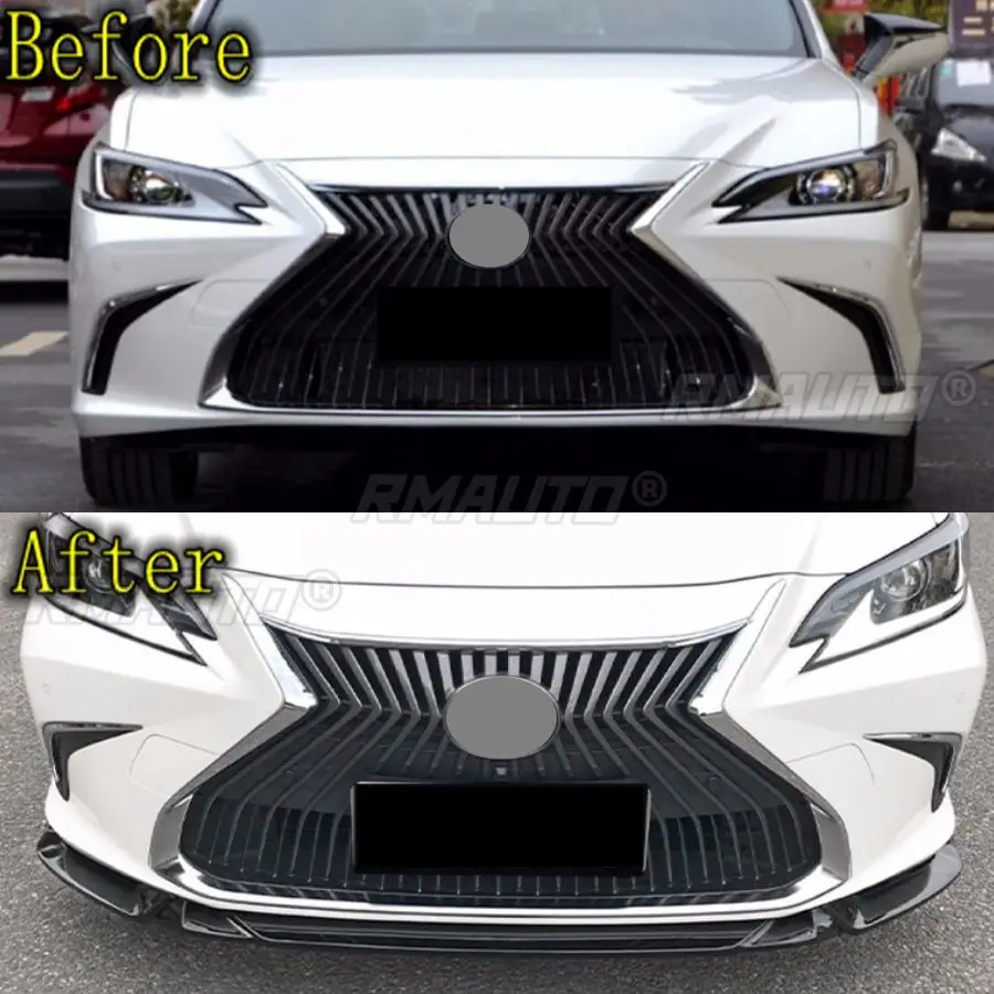 Spoiler Avant Voiture Lèvre Pare-Chocs Avant Inférieur Lèvre Menton Tuning Accessoires Séparateur Garniture Style Lifting Corps Kit Becquet Pour Lexus Pour ES 2018-2020 Diffuseurs Becquet (Couleur