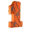 Orange+Black Nu,ber Pinata