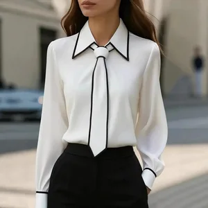 2026 Bestseller Autumn Fashion Solid-Color Long-Sleeve Shirt For Women