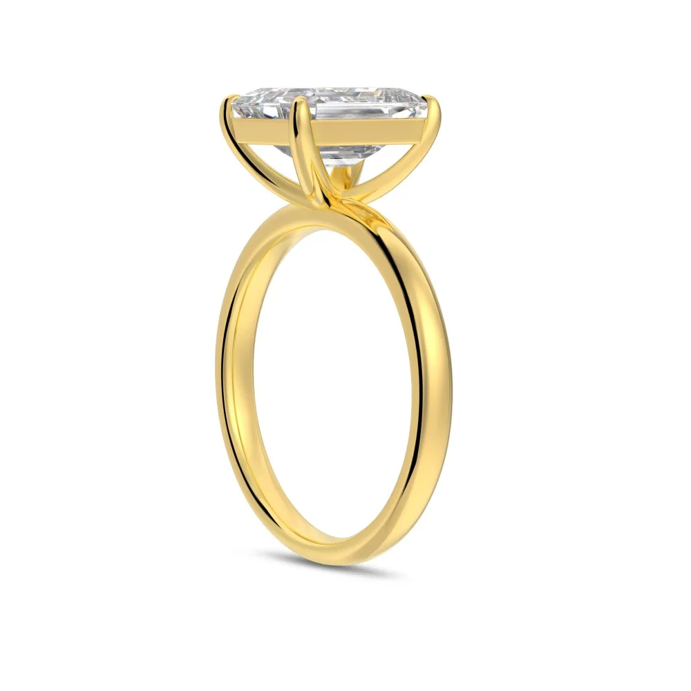 KAKODIY Classic Style Fine Jewelry 925 Sterling Silver 4.0ct Rectangular 5A Zirconia Bridal Wedding Engagement Promise Women's Ring detail 5