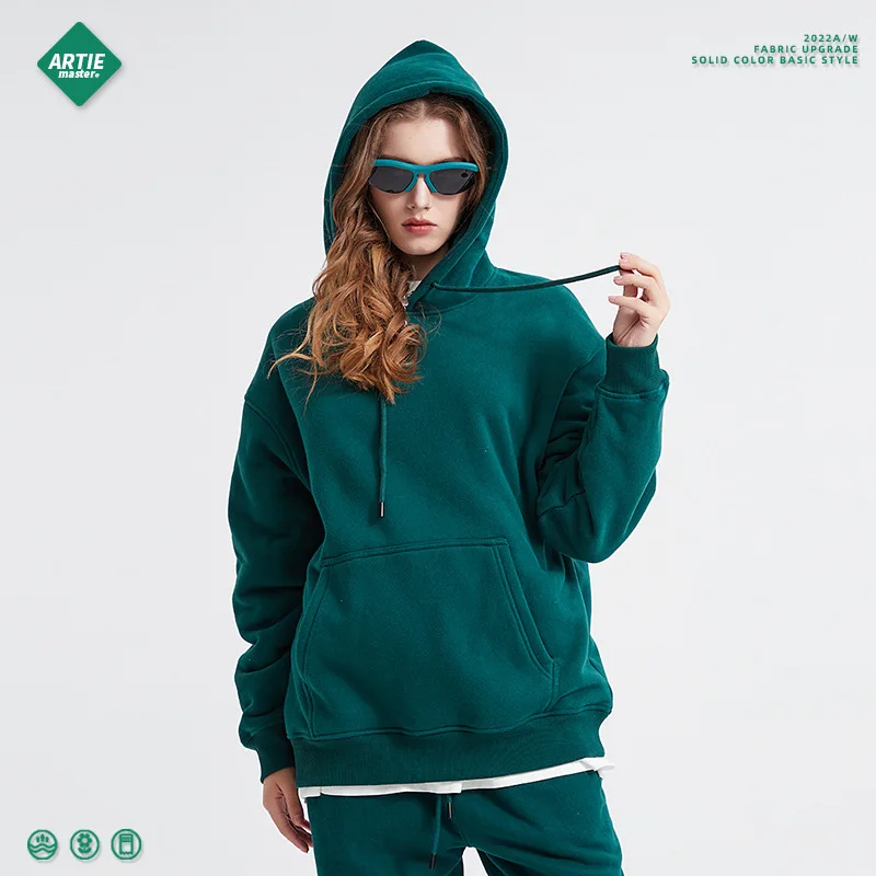2023 Fall Winter Couple Solid Color Artiemaster Hooded Sweatshirts Custom Polar Fleece Pullover Heavyweight 360G Classic Hoodies