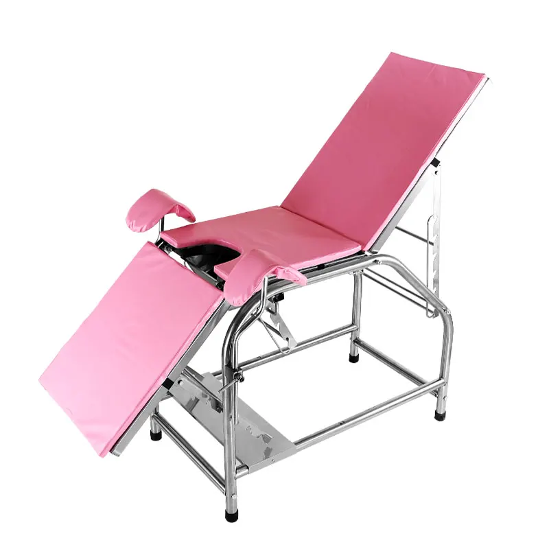 Hospital Multifunction Stainless Steel Chair Obstetric S.S.Gynecology Examination Bed
