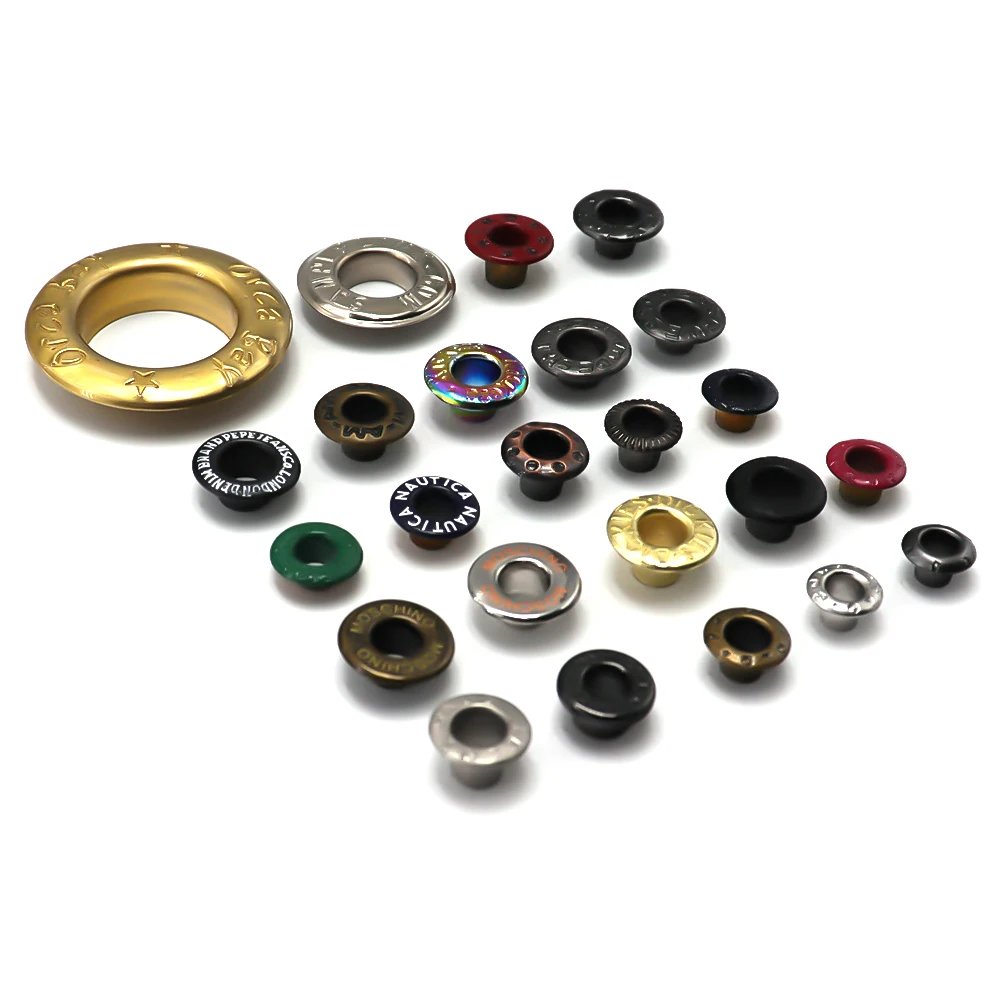 Модный дизайн под заказ, металлические люверсы, латунные люверсы для одежды и обуви