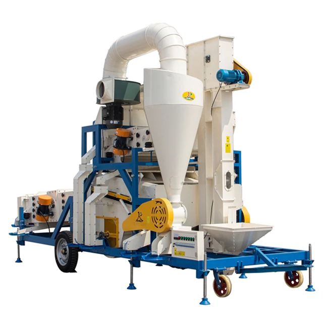 Air Screen Cleaner with Gravity Table Peanut Sesame Soybean Maize Seed Cleaning Machine