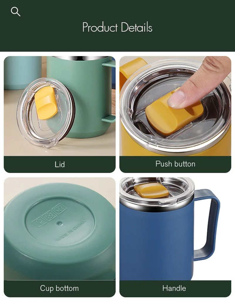 High Quality 450ml Travel Double Wall Insulated 304 Stainless Steel