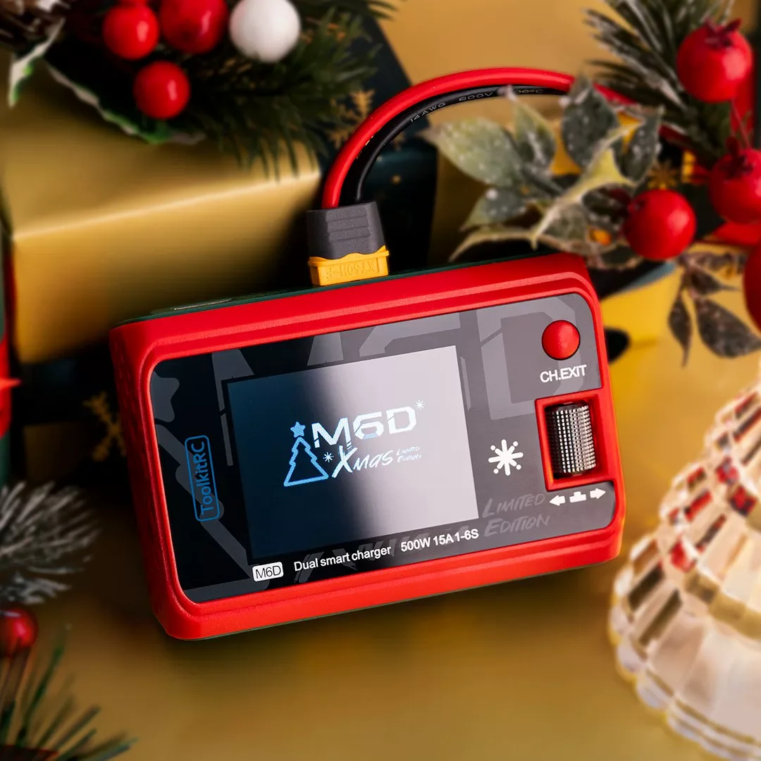 Special Edition Red Charger for Holiday M6D Dual-Channel Model Balancing Charger V3 Lithium Battery 500W 25A 1 - 6S 2