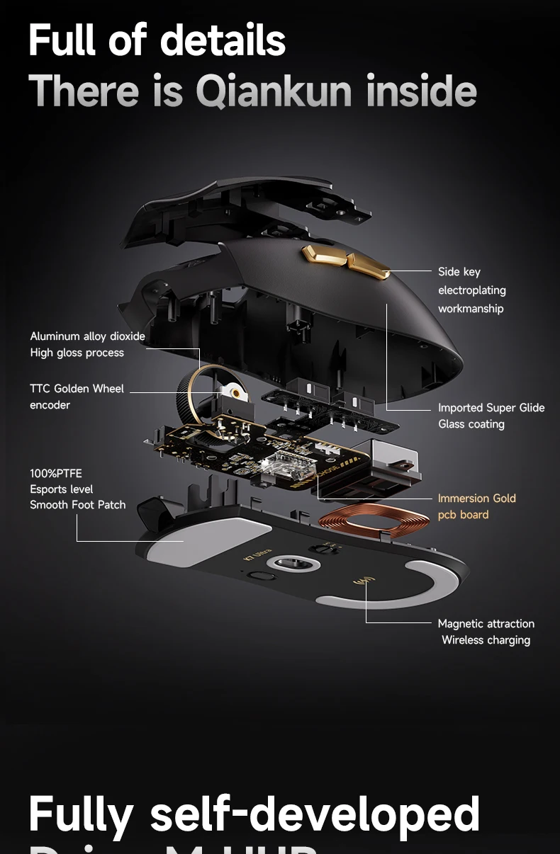 Wireless Gaming Mouse Tri-mode Bluetooth Ergonomic Computer Mouse_voghion.com