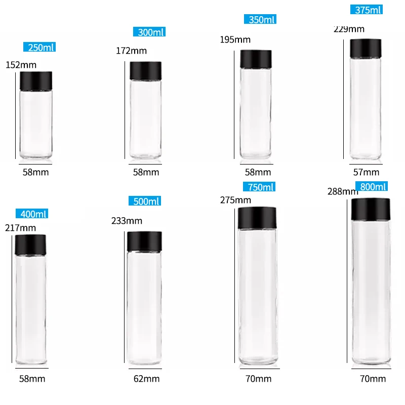 Factory Empty 250ml 300ml 350ml 375ml 400ml 500ml 750ml 800ml Voss