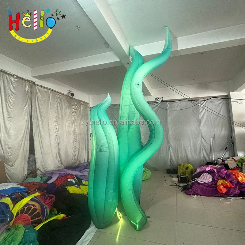 Under the Sea Theme Event Stage Background Custom Lighting Party Inflatable Seaweed Decoration