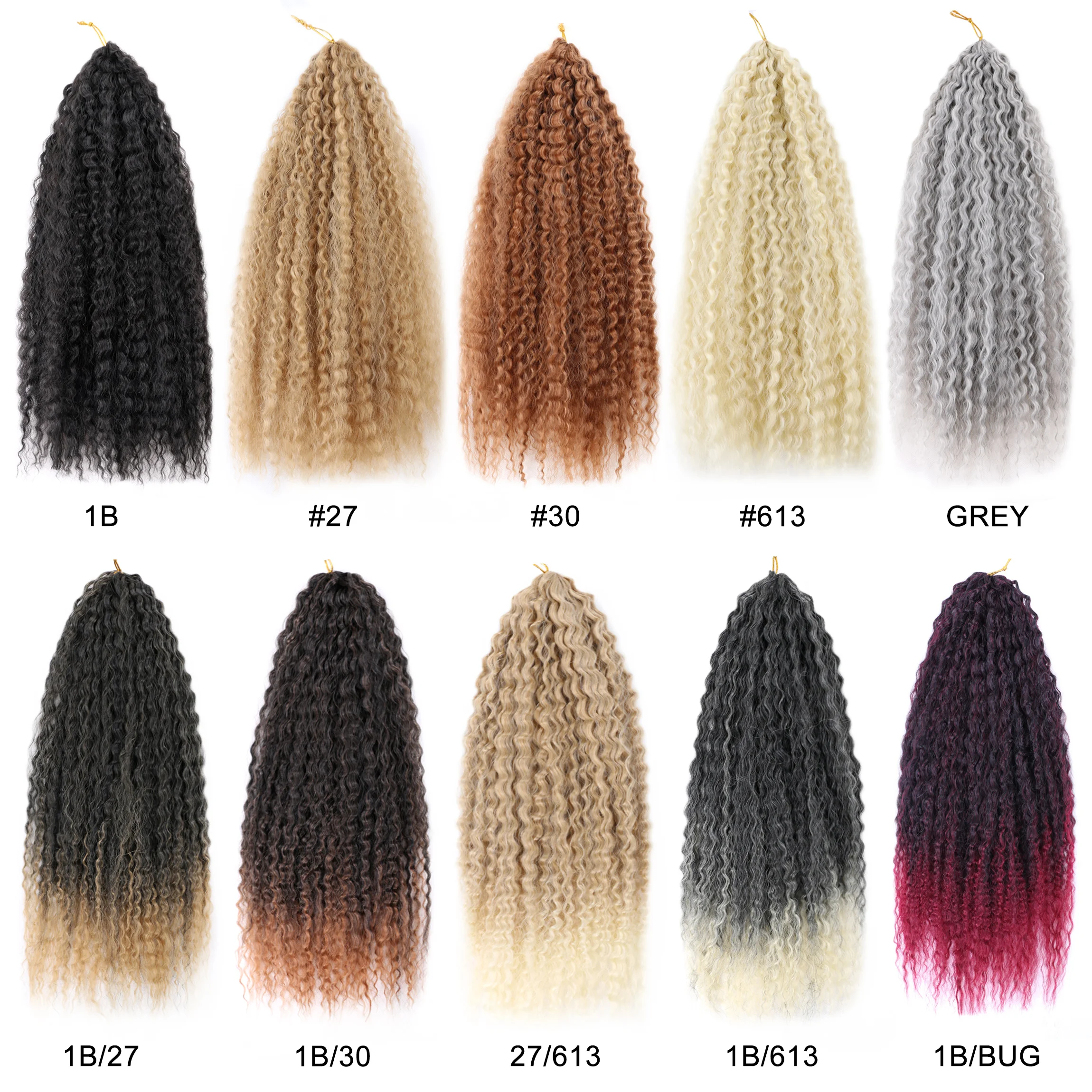Brazil Afro Kinky Curly Crochet Hair - 20inch Extensions