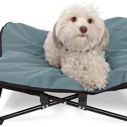 outdoor polyester material oxford fold able cozy big pets folding bed chair