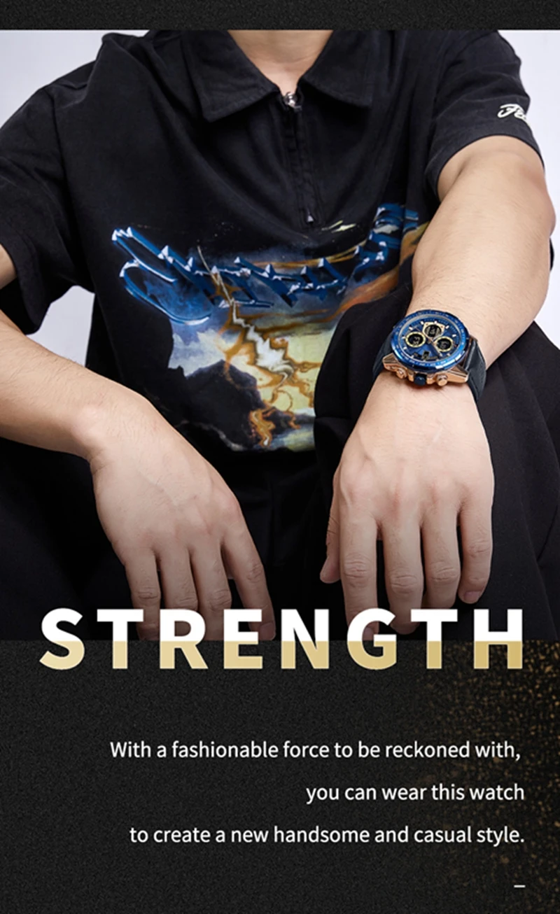 NAVIFORCE 9197L Quartz Watches Mens Luxury Sport Chronograph Waterproof Quartz Big Clock Digital Wristwatches Men Watch