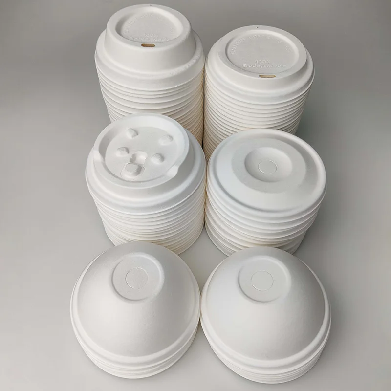 Dome 4oz 6oz 8oz 12oz 16oz Double Wall W Lid Biodegradable 90mm Coffee Cup Paper Lids