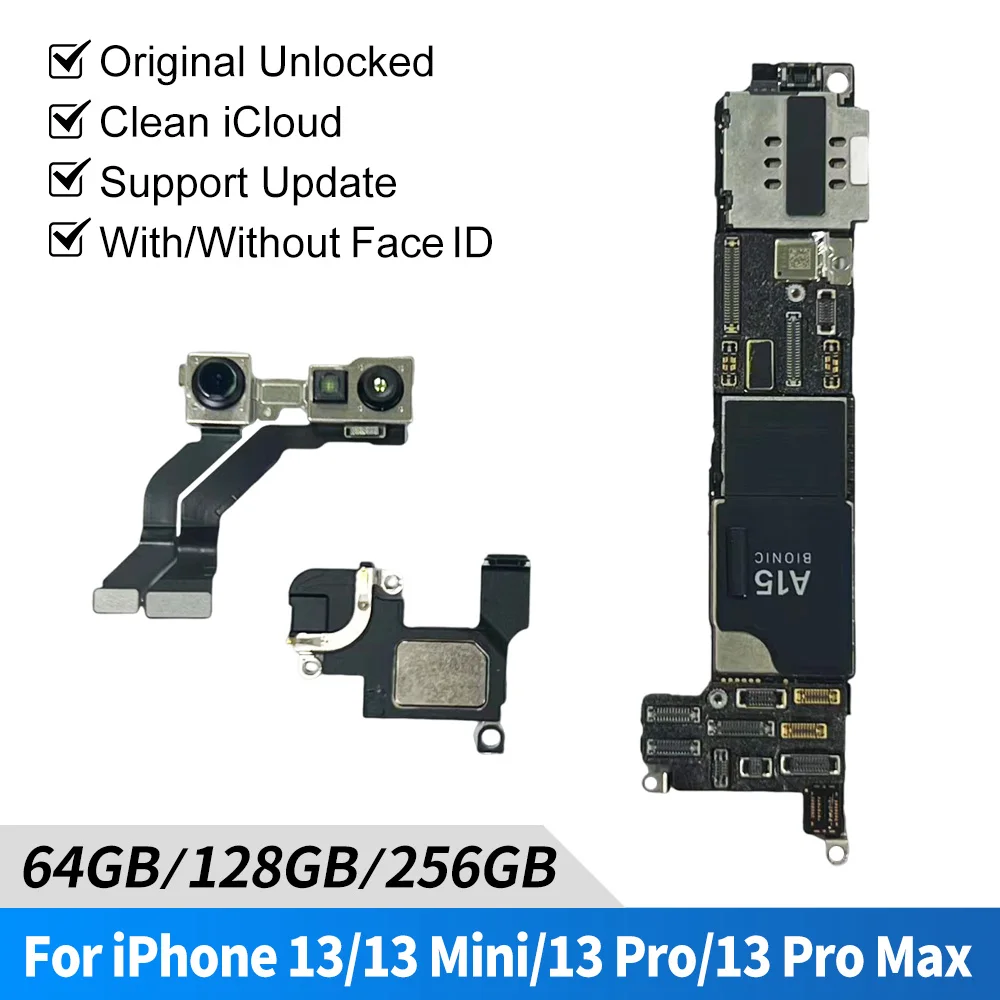 Full Working iPhone 13 Pro Motherboard With Face ID, 128GB/256GB