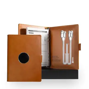 New Magnetic Wireless Charging Laptop Multi Functional Notebook A5 Loose Leaf Logo Printing Portable