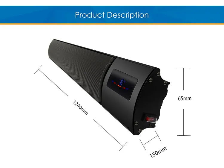 Infrared Radiant Heater, IP44, Ceiling, Wall, 1800w - detail 16