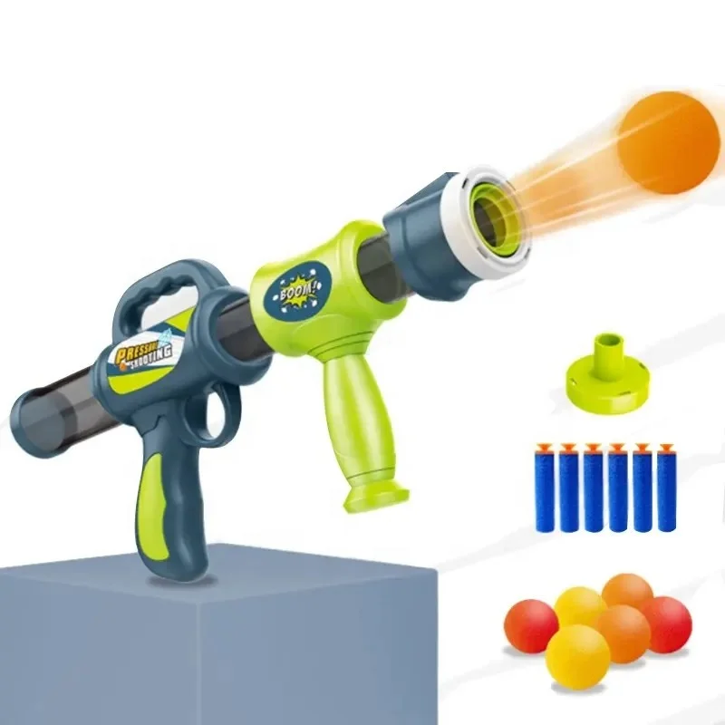 Hot Sale Kids Air Pressure Shooting Gun Eva Soft Foam Ball Bullet Blaster Toys Air Shooting Gun