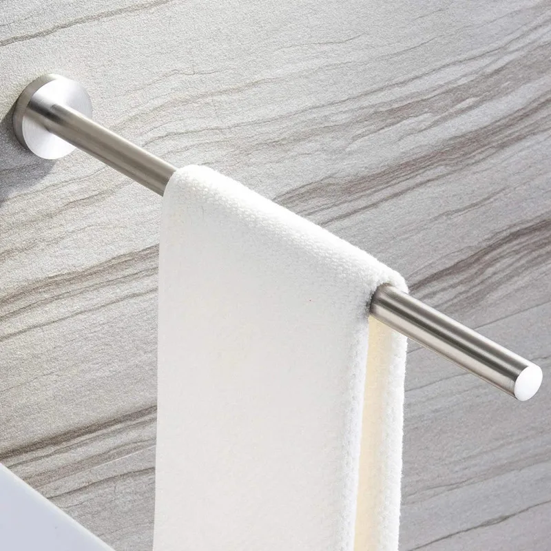 Wall Mount Swivel Towel Bar Brushed Nickel Modern Style