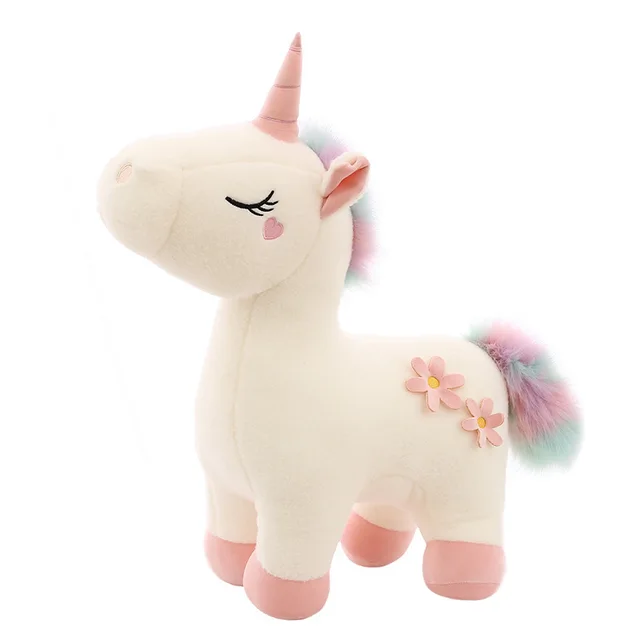 Cute Dream Unicorn Plush Toy Throw Pillow Customizable Cotton Anime Doll Girls Perfect Female Birthday Gift PP Filling Material