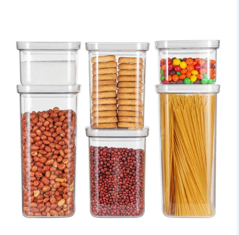 Keukenkoelkast Organisator Voedselopslagcontainers Plastic doos Luchtdicht Doorzichtig Plastic Multifunctioneel Plastic Keukengerei Modern