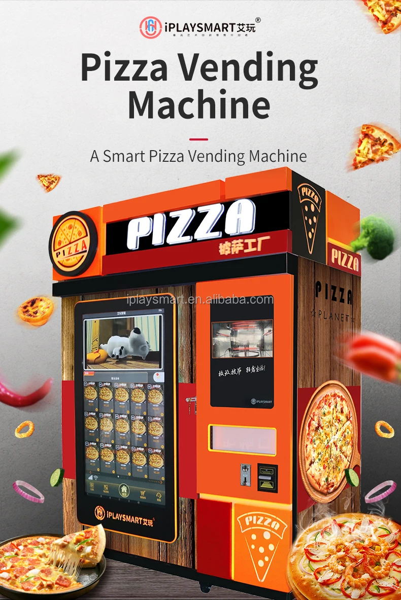 Iplaysmart Hot Pizza Vending Machine Fully Automatic Robot Vending