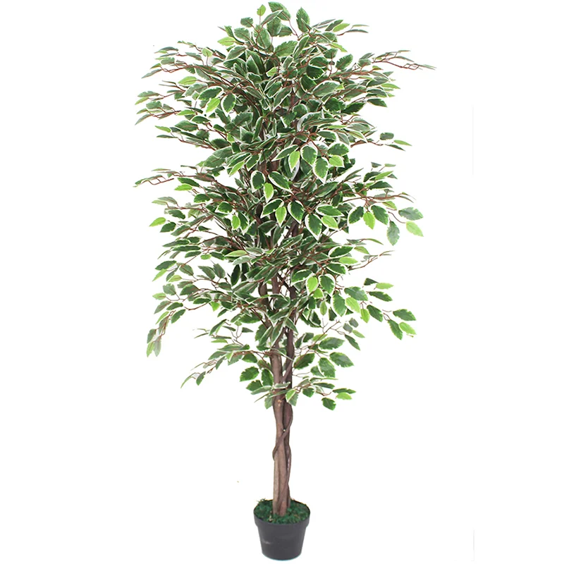 5.5ft Artificial Banana Tree with 10 Large Leaves Live Green Bonsai Plant Artificial Indoor Iron Tree Planted Silk Faux Plant