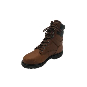 Wholesale Men's Genuine Leather Work Boots with Steel Toe Safety Shoes Featuring Goodyear Welted for Factory Use