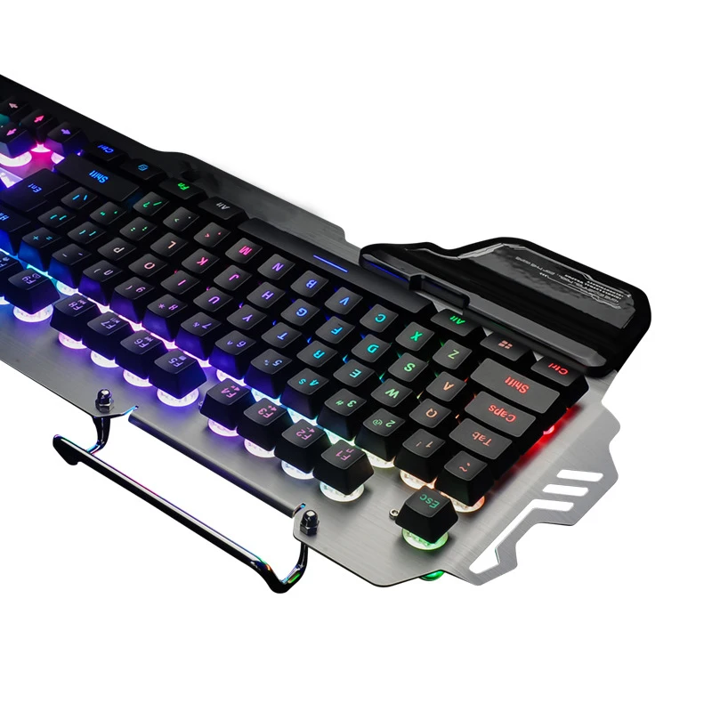 7PIN Membrane Mechanical Gaming Keyboard Backlight 104 Keys Wired Keyboard SA 