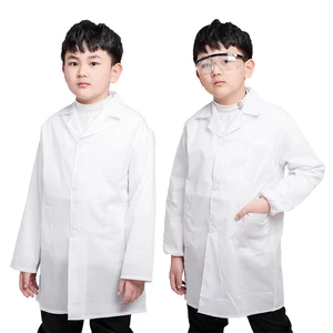 Wholesale Custom Kids Lab Coats Doctor Laboratory Scientist Role Play Children White Lab Coats