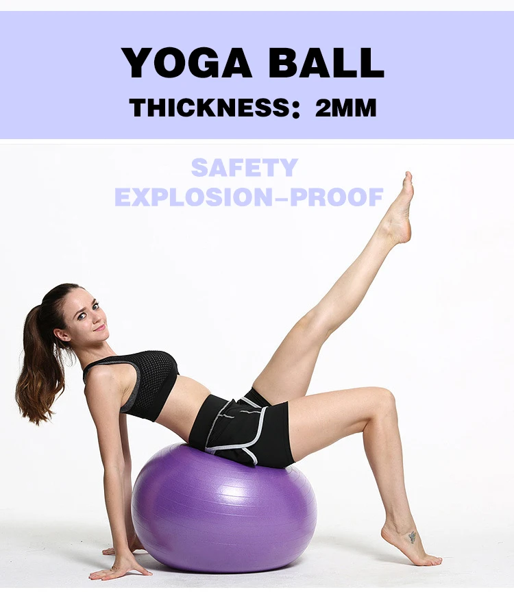 Custom Printed PVC Yoga Ball for Training and Exercise Fitness Inflatable Anti-Burst GYM Stability Ball supplier