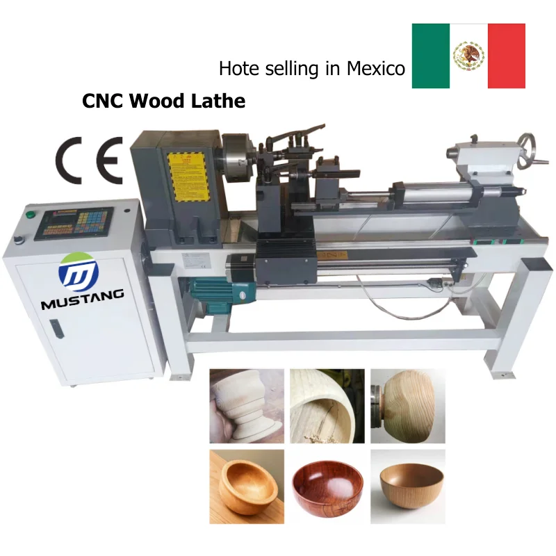MT5025 Special Design 6-in-1 Mini Wood Lathe Machine CNC DIY Wood Tool 1.5KW Motor 2800RPM Spindle PLC Control Ball Screw