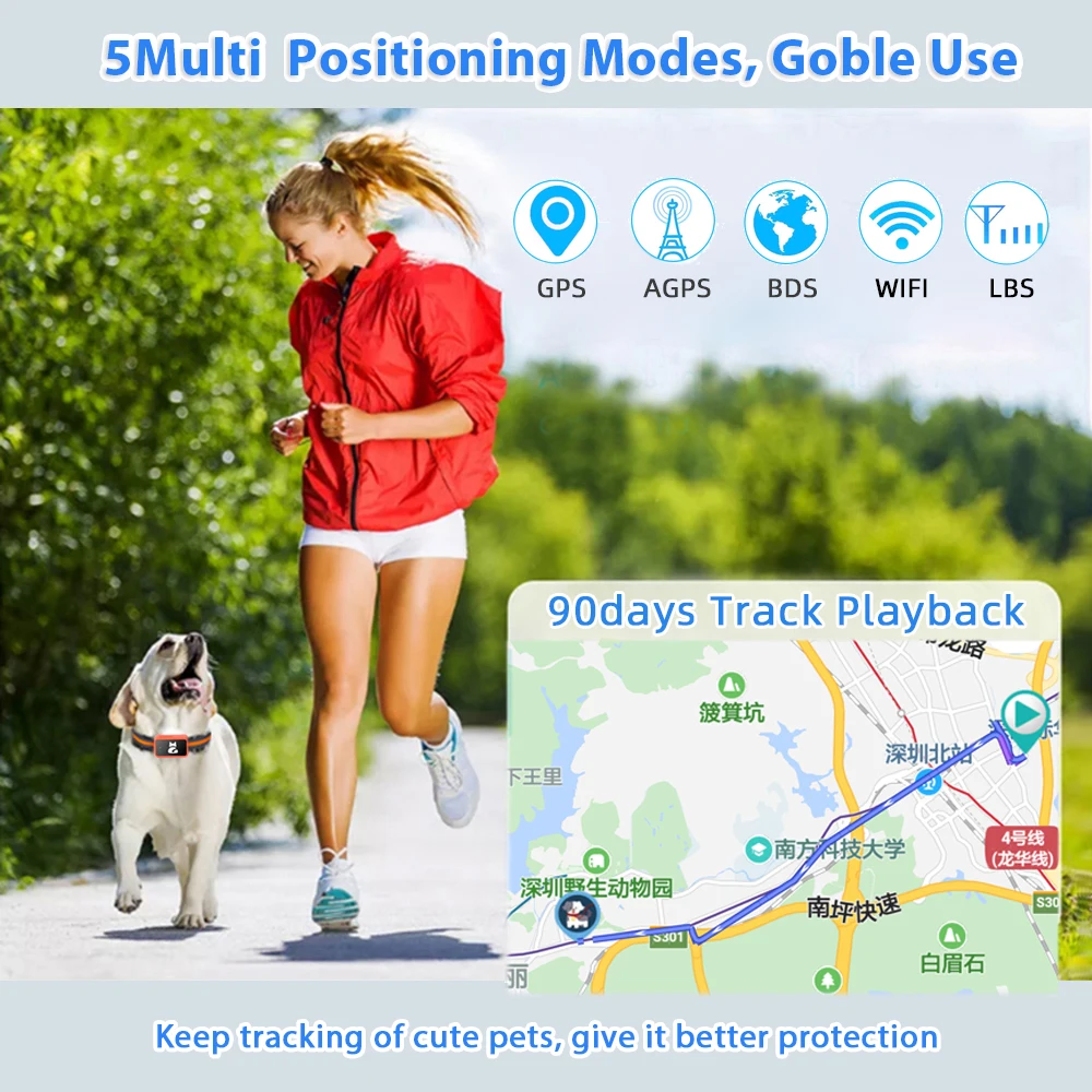 New Arrival G68P 4G Mini Pets GPS Tracker Step Counter Calorie Active Time Health Monitor Tracking Device for Cats Dogs Animals