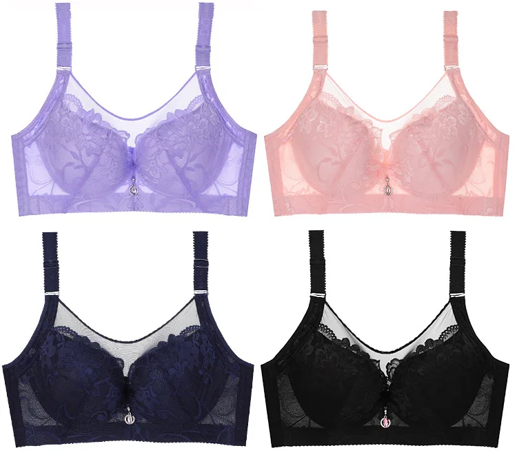Female Gatherd Lace Plus Size Ladies Bra Push Up Bra Women s Bra For female-gatherd-lace-plus-size-ladies-bra-push-up-bra-women-s-bra-for