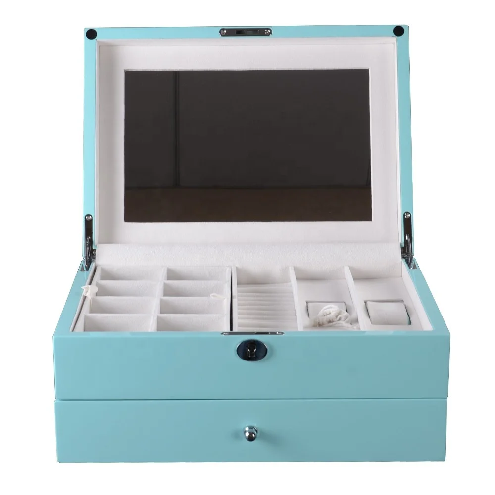 Tiffany Blue Jewelry Box Set Wooden 