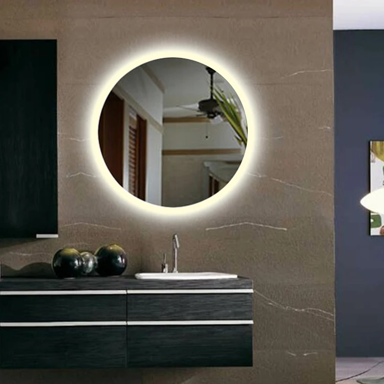 Modern Round Backlit Led Bathroom Mirror Smart Illuminated Mirror