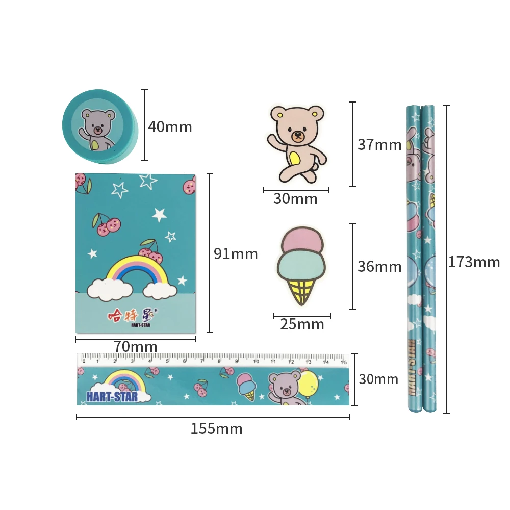 Cheap Kawaii Stationery School Supply Stationery Gift Set For Kids
