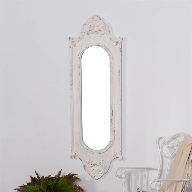 Antiqued Ornate Frame Floor Mirror Living Room Decor Vintage 