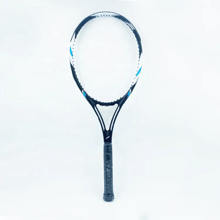 Professional Player's High Quality Full Carbon Fiber Tennis Racket Durable Black with PU Grip Customizable for Outdoor Use