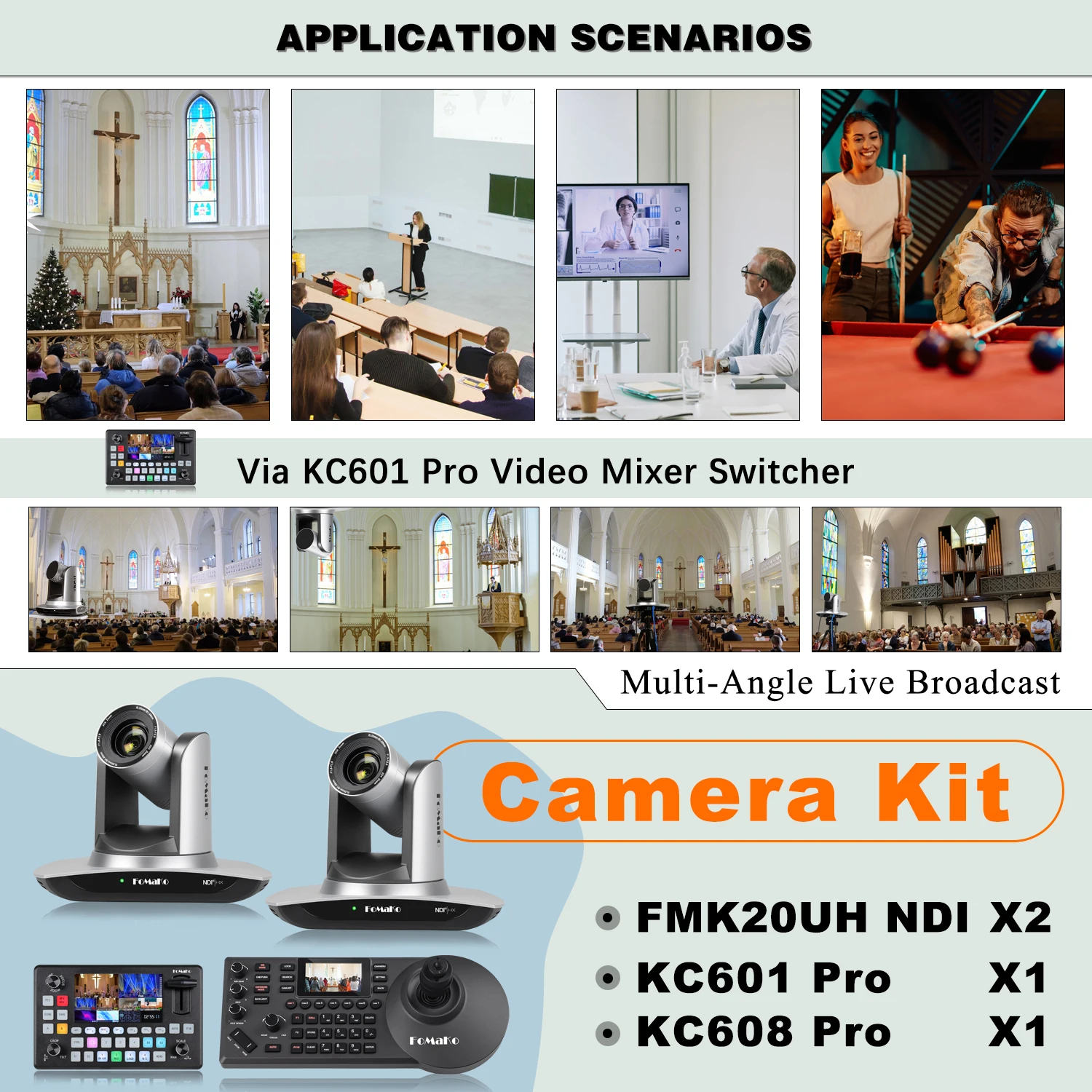 Fomako BN440 PTZ Camera - Ideal for Live Broadcast & Conferences