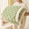 Water cube-grass green-thickened velvet machine washable