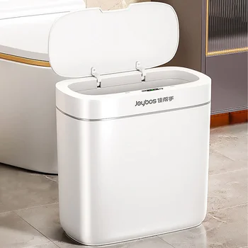 JOYBOS Mülleimer Mit Sensor – Rechteckig, 14 Liter, Automatische Deckelöffnung